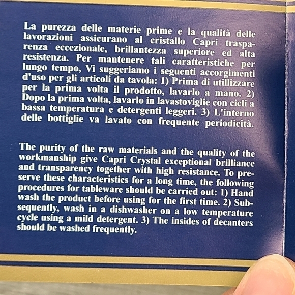 San Remo Set of 4 Italian Capri Crystal Wine Glasses Stemware - Picture 15 of 16